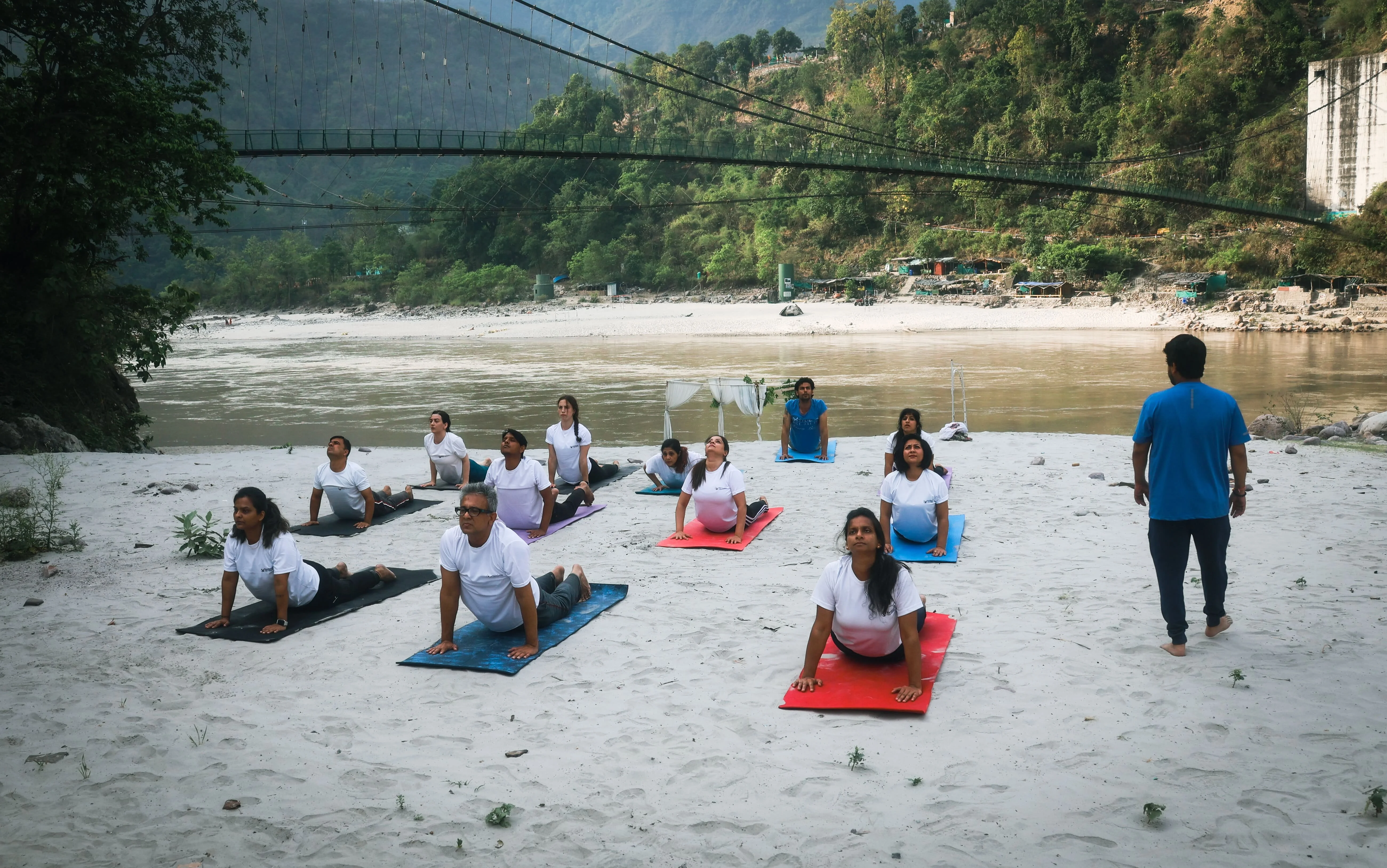 sun salutation yoga retreat rishikesh