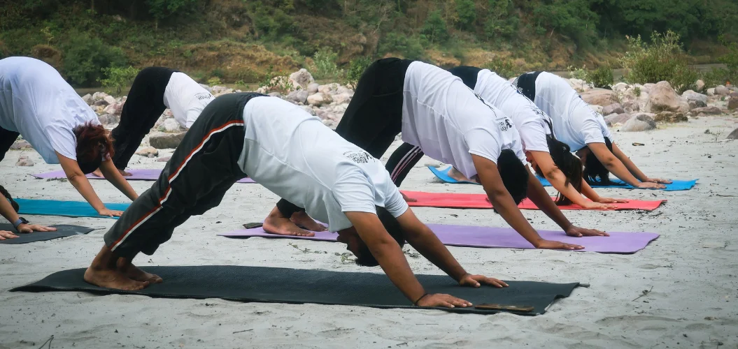 a person doing yoga activity