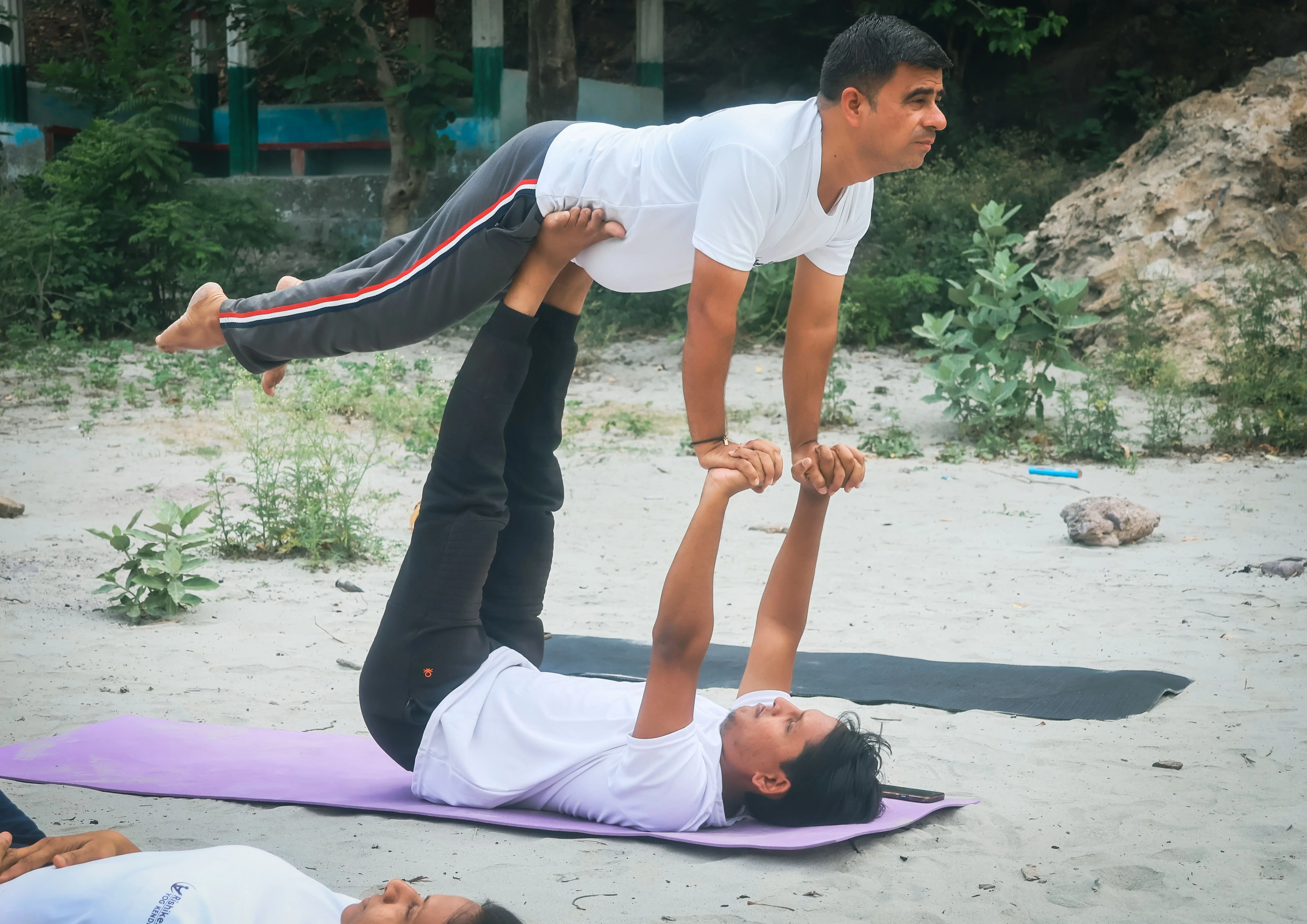 a person doing yoga activity